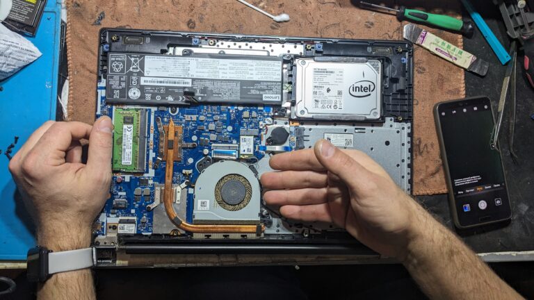 We clean laptops quickly and efficiently